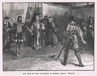 Der Herzog von York zum tödlichen Kampf herausgefordert, 1451